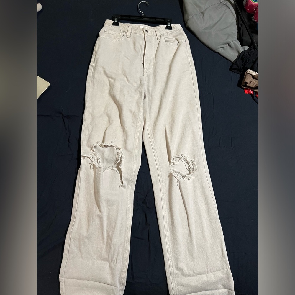 Pacsun ripped light grey jeans